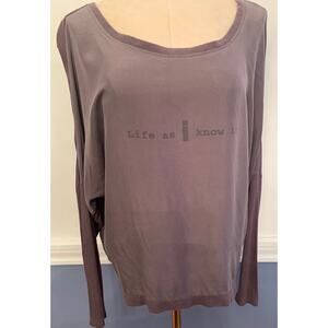 Large Buffalo Jeans Women's Lightweight Silk Sheer "Life as I Know It" Top